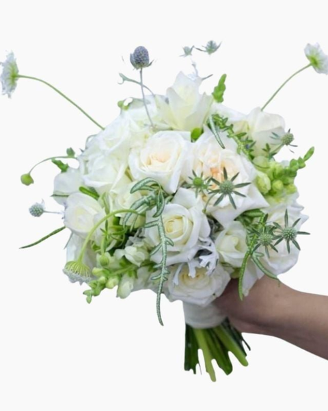 Mẫu Hoa Tươi Màu Trắng sang trọng, nhẹ nhàng, tinh khiết: Hoa Cưới Cầm Tay Cô Dâu Marry You - HC39