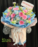  Bó Hoa Hồng Lam - HBD332 