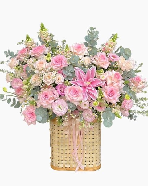 Mẫu Hộp Hoa Tươi Cao Cấp, Sang Trọng - Hoa Hồng Cắm Hộp Đẹp Nhất: Hộp Hoa Công Nương - HH179