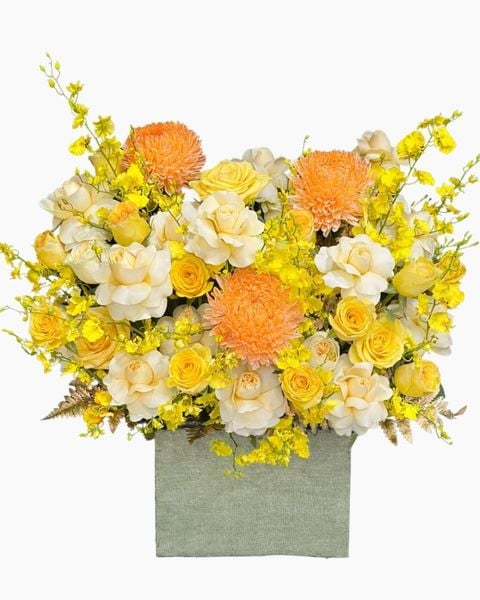 Mẫu Hộp Hoa Tươi Cao Cấp, Sang Trọng - Hoa Hồng Cắm Hộp Đẹp Nhất: Hộp Hoa Vượng Phát - HH180