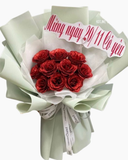  Bó Hoa Hồng Sáp Kim Tuyến Đỏ - HST46 