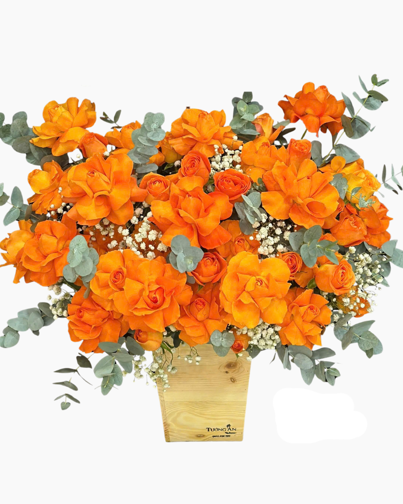  Hộp Hoa Sắc Cam  - HCH121 