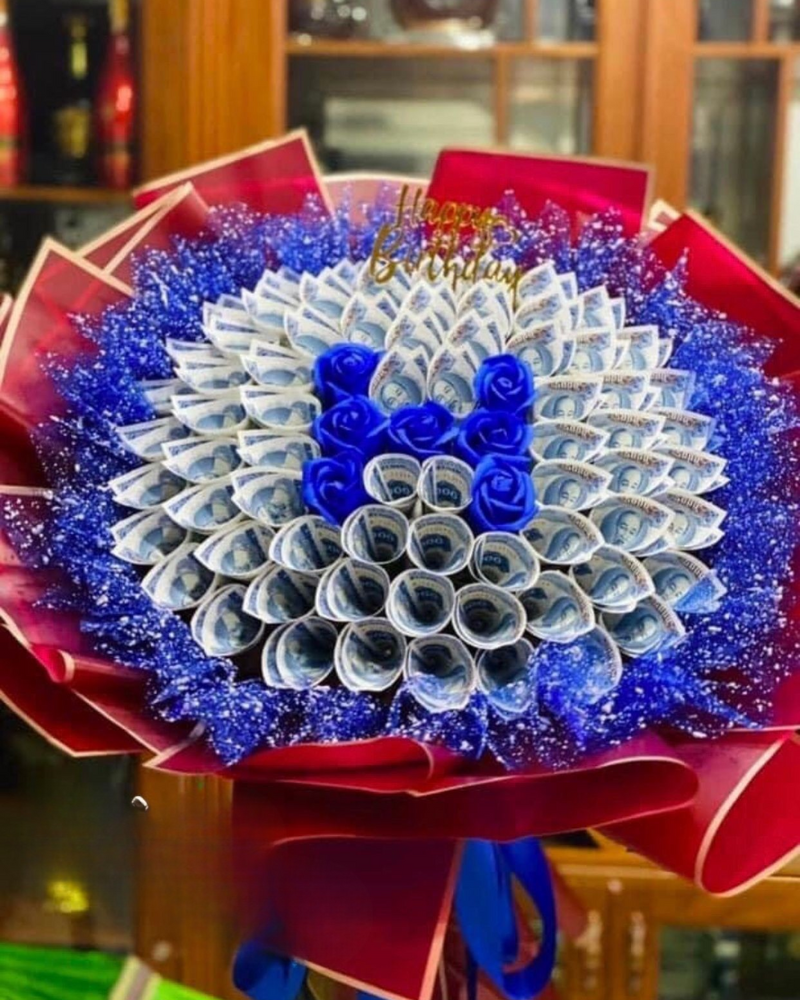  Bó Hoa Tiền 5k Mix 11 Hoa Sáp Kim Tuyến - BT27 