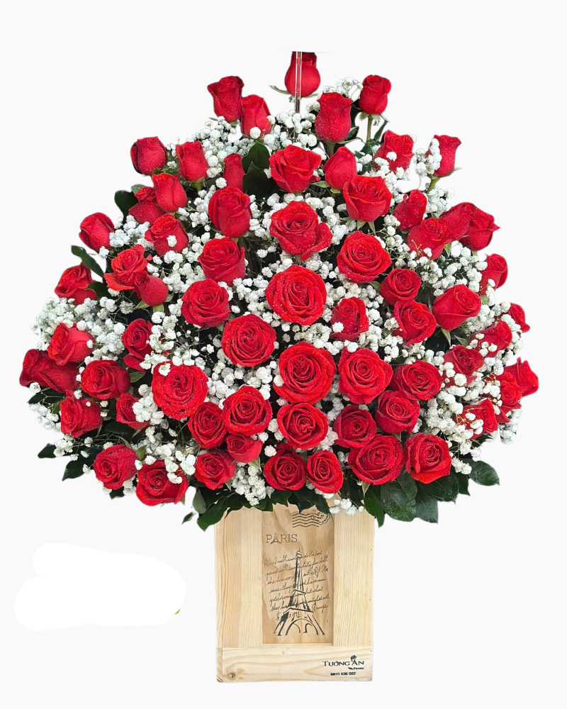  Hộp Hoa Hồng Tươi-HH77 