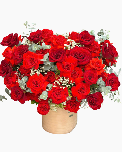 Hoa Tặng Mẹ 8/3 Đẹp, Ý Nghĩa Nhất Nhân Ngày Quốc Tế Phụ Nữ: Hộp Hoa Hồng Đỏ Thuần - HH119