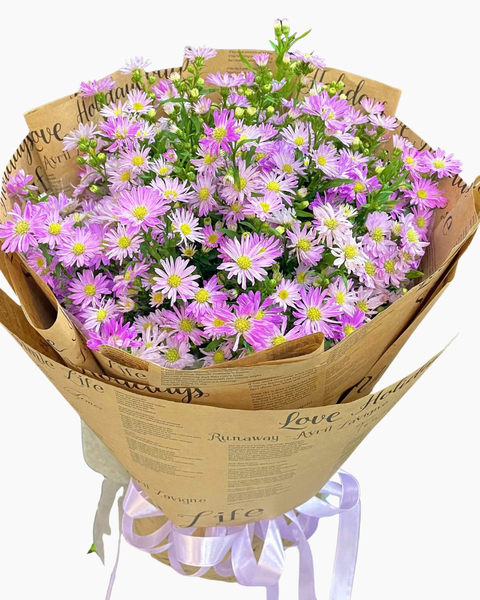 Bó Hoa 8/3 Tặng Vợ Đẹp Ý Nghĩa, Được Phái Nữ Yêu Thích Nhất:  Bó Hoa Tím Yêu - HBT107 