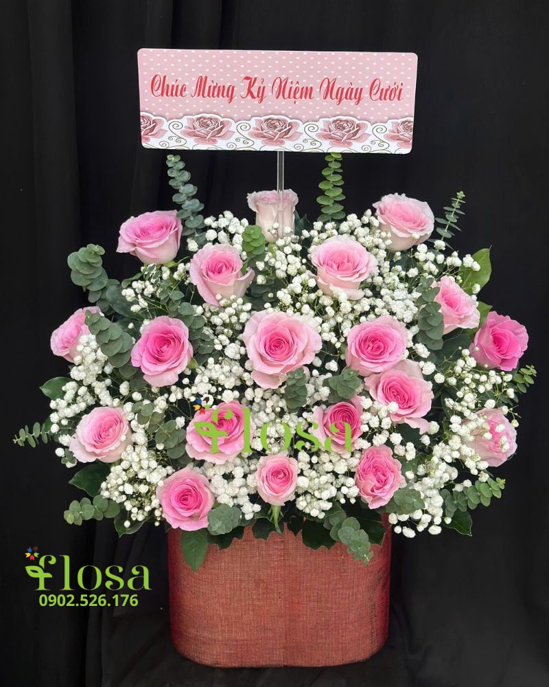  Hoa Hộp Hồng Phấn Yêu Thương-HH80 