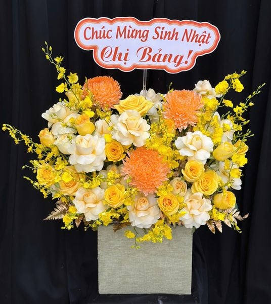 Mẫu Hộp Hoa Tươi Cao Cấp, Sang Trọng - Hoa Hồng Cắm Hộp Đẹp Nhất: Hộp Hoa Vượng Phát - HH180