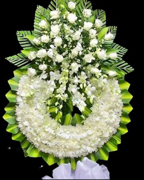 Vòng Hoa Tang Lễ, Viếng Đám Tang Chia Buồn Giao Hoả Tốc, Giá Rẻ: loi-cuoi-htl101