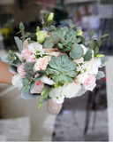  Bó Hoa Cưới Cầm Tay Cô Dâu Sen Đá Mix Hoa Hồng - HC014 