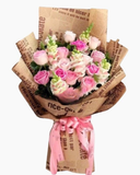  Thương Lắm - HBD187 - Hoa Hồng 20/10 - Hoa Hồng Dâu và Hoa Mõm Sói Hồng 