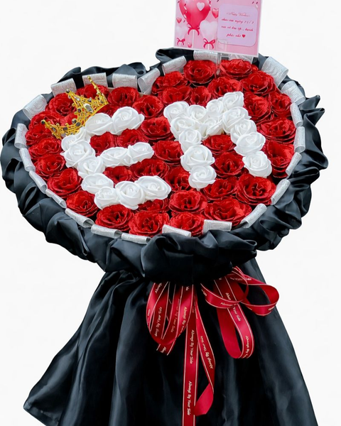 Hoa Hồng: Bó Hoa Hồng Sáp Khắc Tên Em - HST44 - Hoa 8/3 Đẹp