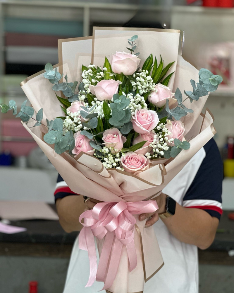  Bó Hoa Hồng Pastel Cồ​​​​​​​ - HBD109 - Hoa 8/3 