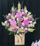  Hộp Hoa Sắc Tím - HH155 