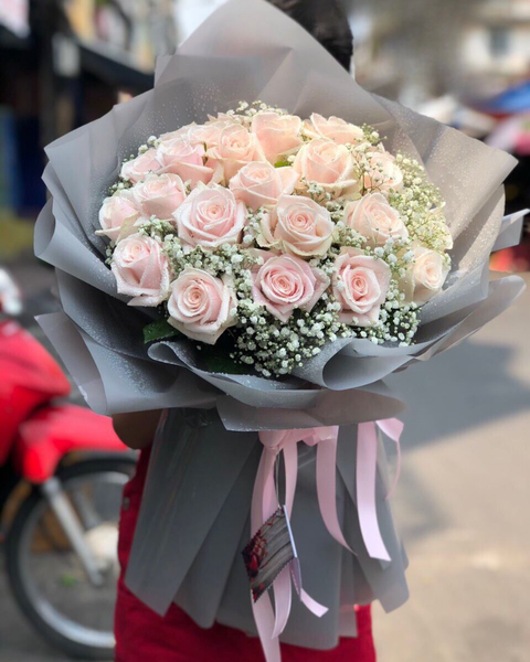 Hoa Hồng: Bó Hoa 20 Hoa Hồng Pastel  - HBD234 - Hoa 20/10
