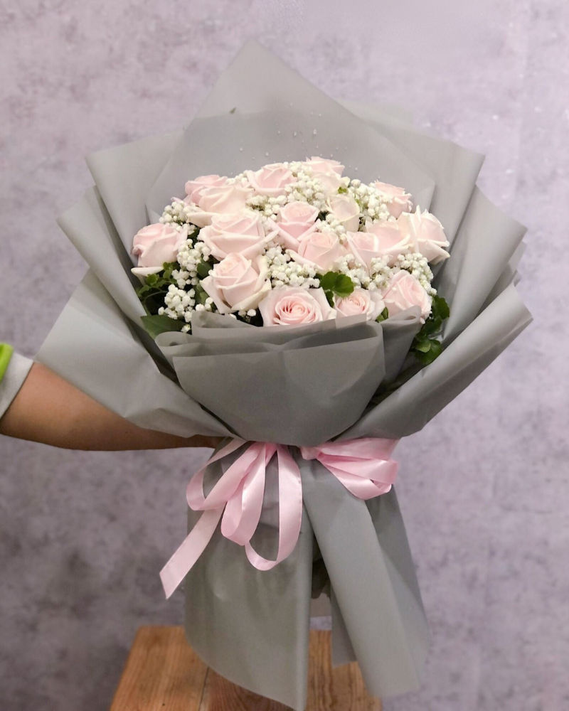  Bó Hoa 20 Hoa Hồng Pastel  - HBD234 - Hoa 20/10 
