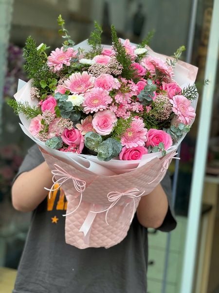 Mẫu Hoa Bó Tròn: Bó Hoa Tiểu Thư - HBT127