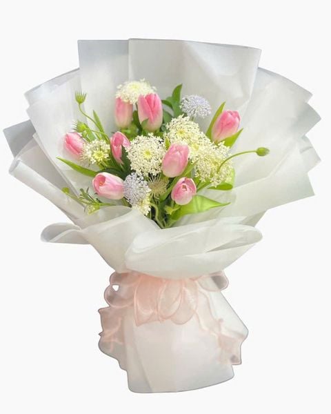Hoa Tulip bộ sưu tập hoa tulip đẹp, sang trọng, tinh tế:  Bó Hoa Tulip Kiều - HBD348 