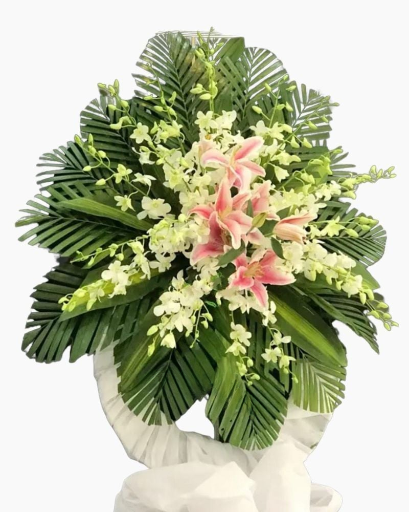 Vòng Hoa Chia Buồn Giá Rẻ - HTL128 - Vòng Hoa Đám Tang 
