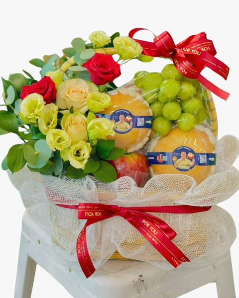 Giỏ Trái Cây Đẹp, Quà Tặng Trái Cây Tươi Nhập Khẩu Từ 300K: Giỏ Trái Cây Chào Ngày Mới - GTC49