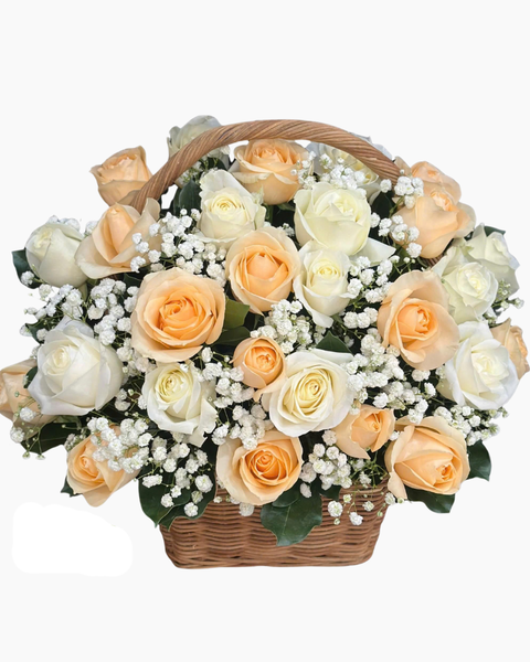 Giỏ Hoa Khai Trương để bàn đẹp: Hoa Yêu Trân Qúy - HG81