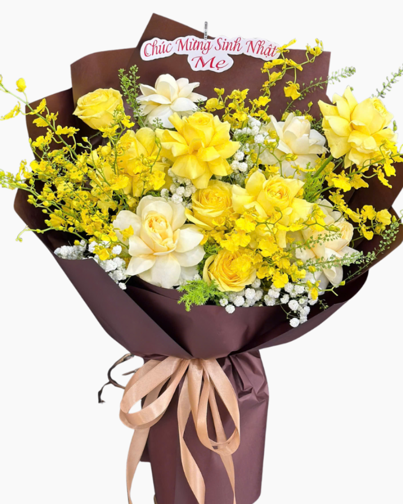  Bó Hoa Vàng Son - Hoa 20/10 - HBD292 