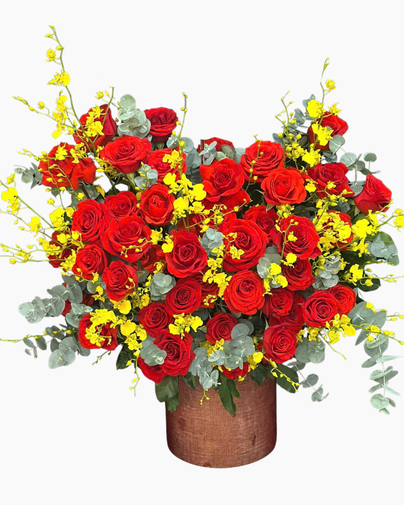  Hộp Hoa Đỏ Nồng  - HH124 