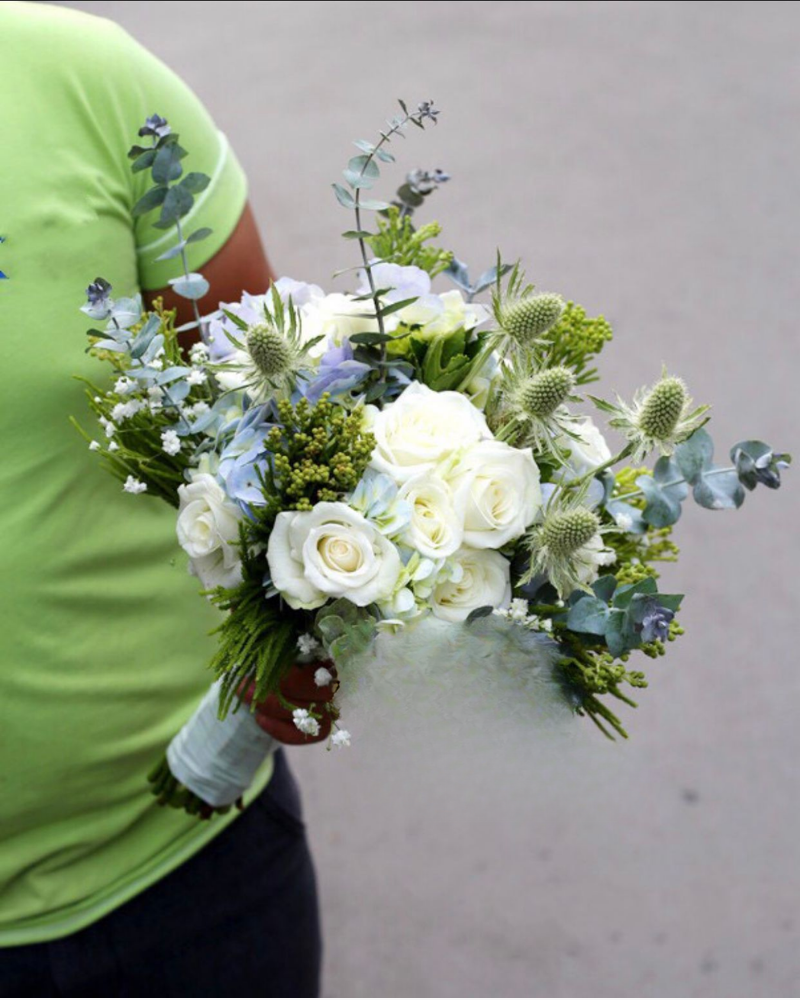  Bó Hoa Cưới Cầm Tay Nhím Biển Nhập - HC10 