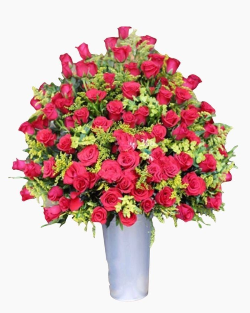  Bình Hoa Hồng Đỏ - HCB42 - Hoa chưng Tết 