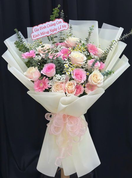 Mẫu Hoa Bó Dài: Bó Hoa Ngọt Ngào - HBD371