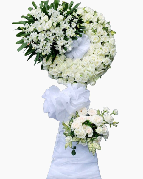 Vòng Hoa Tang Lễ, Viếng Đám Tang Chia Buồn Giao Hoả Tốc, Giá Rẻ: Tưởng Nhớ - HTL19 - Vòng Hoa Đám Tang