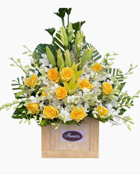 Mẫu Hoa Tươi Đẹp Được Nhiều Người Yêu Thích Nhất: Giỏ hoa tươi Nhớ Thương - GHV14