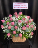  Giỏ Hoa Sen Hồng - HG26 