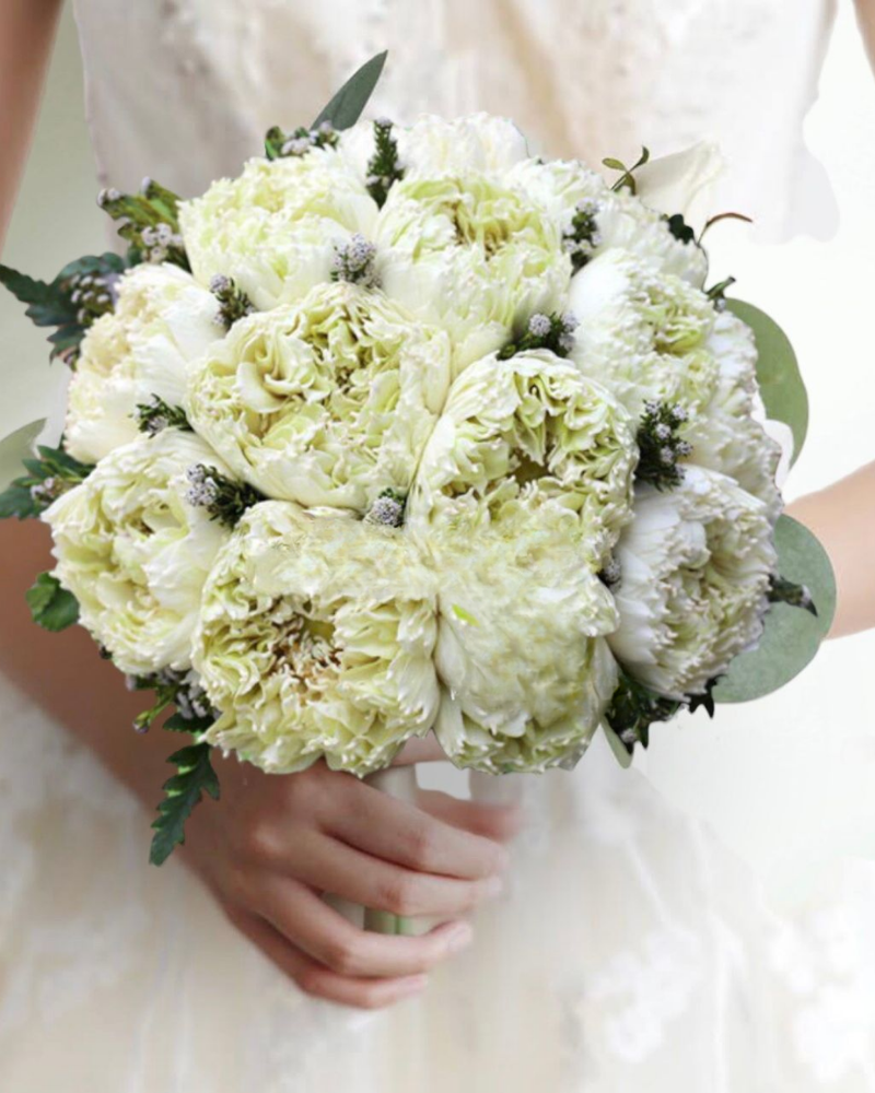  Bó Hoa Cưới Cầm Tay Sen Thái Trắng - HC04 