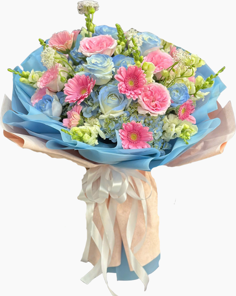 Hoa Tặng Mẹ 8/3 Đẹp, Ý Nghĩa Nhất Nhân Ngày Quốc Tế Phụ Nữ:  Bó Hoa Hồng Lam - HBD332 