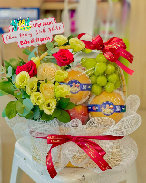 Giỏ Trái Cây Đẹp, Quà Tặng Trái Cây Tươi Nhập Khẩu Từ 300K: Giỏ Trái Cây Chào Ngày Mới - GTC49