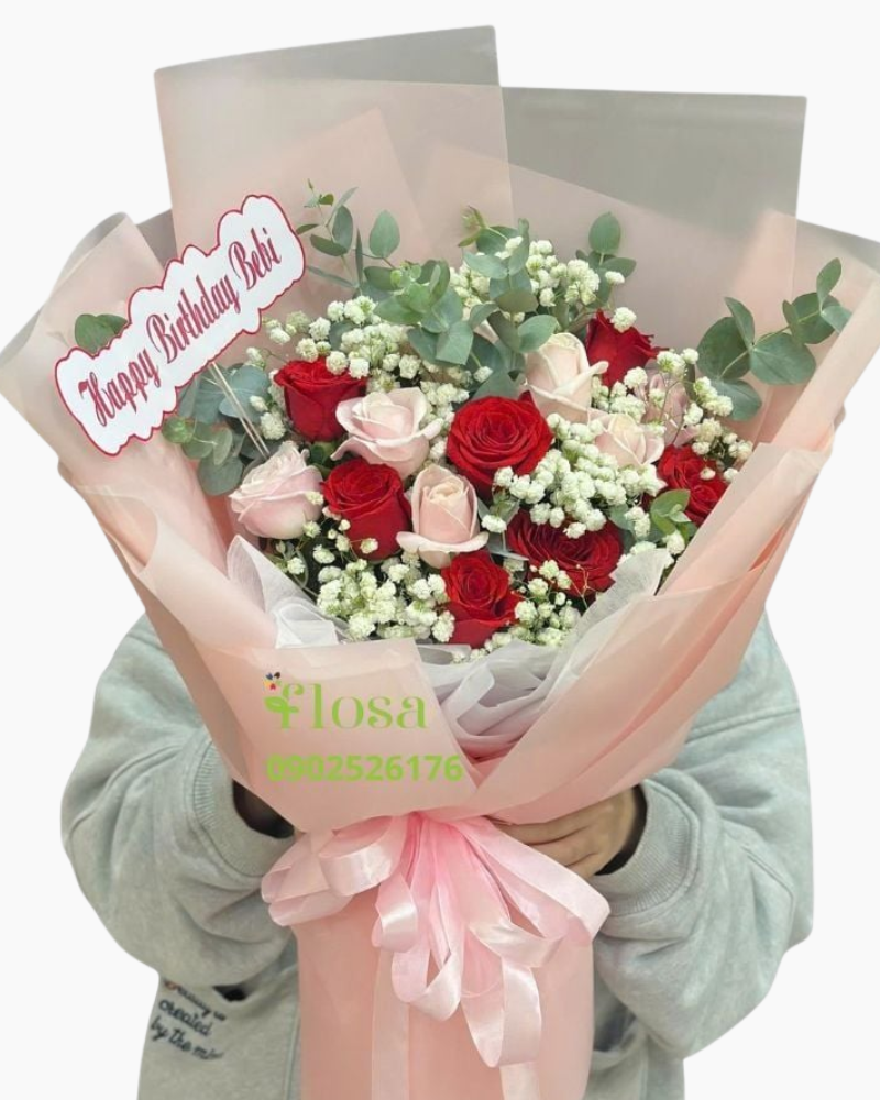  Bó Hoa Hương Hồng Dịu Dàng - HBD308 