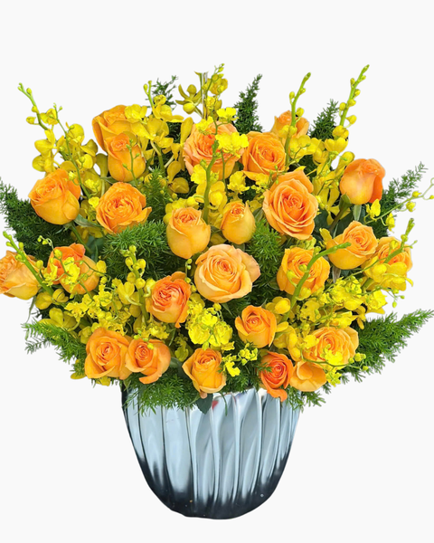 Mẫu Hộp Hoa Tươi Cao Cấp, Sang Trọng - Hoa Hồng Cắm Hộp Đẹp Nhất: Hộp Hoa Quốc Vương- HH137