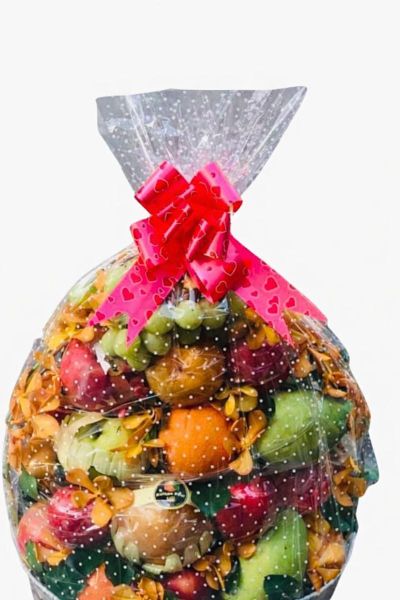 Mẫu Hoa Tươi Màu Vàng: Giỏ Trái Cây Mix Lan Vàng - GTC36