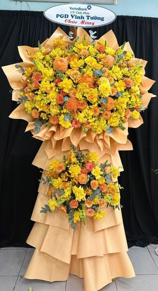 Lẵng Hoa Khai Trương Đẹp, Sang Trọng Ý Nghĩa - Giao Nhanh Toàn Quốc: Kệ Hoa Vũ Điệu Ánh Dương - HCM148