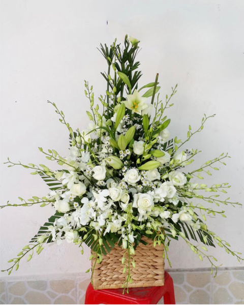 Mẫu Hoa Tươi Đẹp Được Nhiều Người Yêu Thích Nhất: Giỏ Hoa Tươi Khoảng Lặng - GHV12