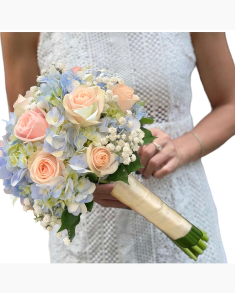 Mẫu Hoa Cưới Đẹp Nhất, Hoa Cưới Cầm Tay Sang Trọng: Something Blue - HC26 - Hoa Cưới Cầm Tay Cô Dâu