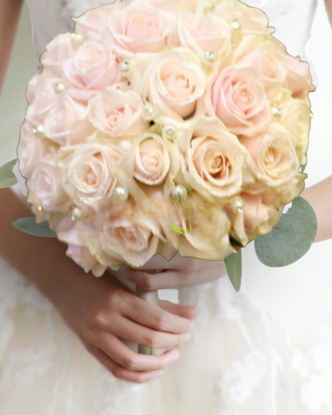 Mẫu Hoa Cưới Đẹp Nhất, Hoa Cưới Cầm Tay Sang Trọng: Bó Hoa Cưới Cầm Tay Dịu Dàng - HC03