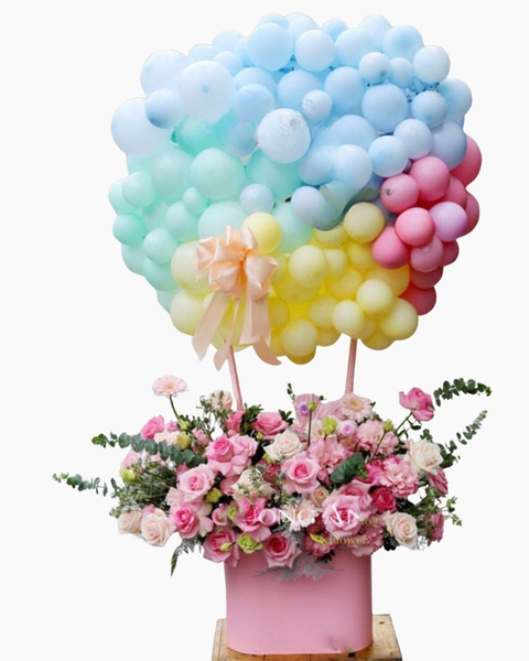 Hoa Hồng: Hoa Bong Bóng Tone Hồng - HBB08 - Điện Hoa