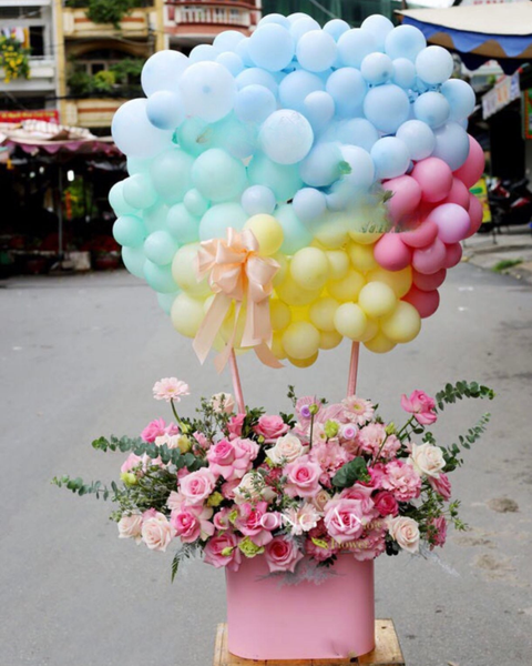 Hoa Hồng: Hoa Bong Bóng Tone Hồng - HBB08 - Điện Hoa