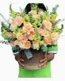  Hộp Hoa Tươi Tone Vàng - HH53 