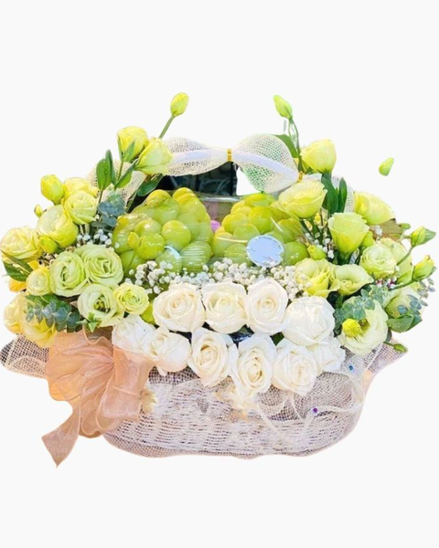 Hoa Hồng: Giỏ Trái Cây Tươi Xanh - GTC61