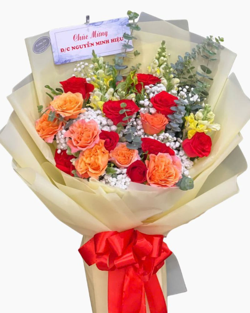  Bó Hoa Hồng Nắng Trong Tim - Hoa 20/10 - HBD281 