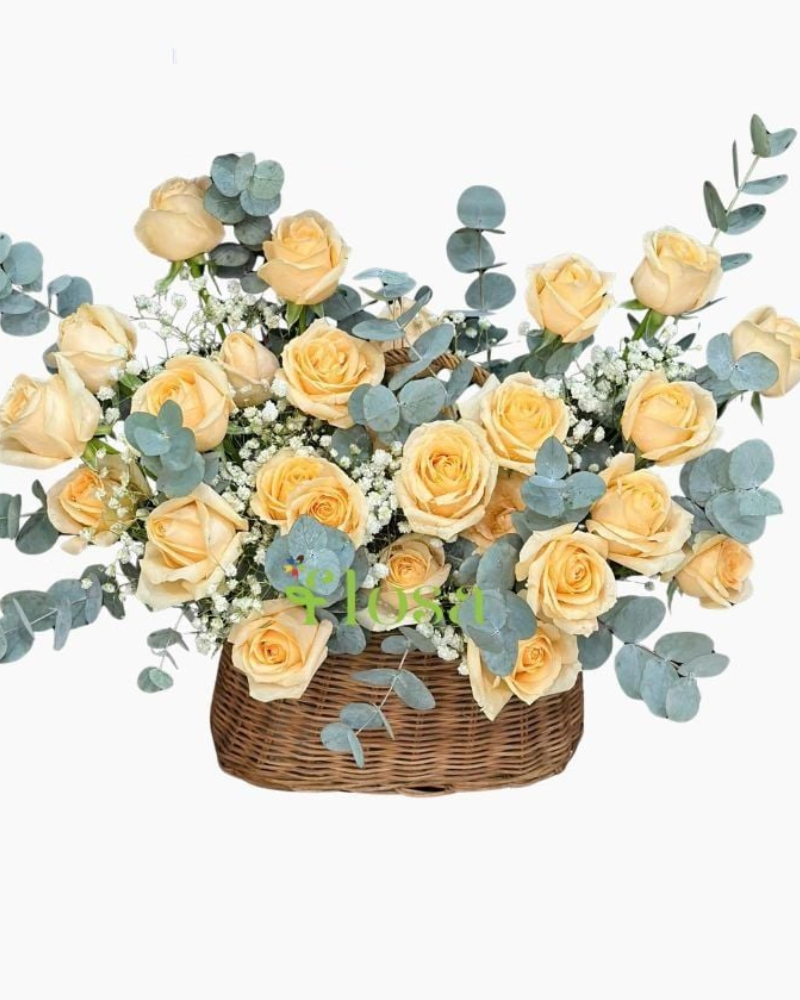  Giỏ Hoa Nắng Mai Hạnh Phúc- HG82 