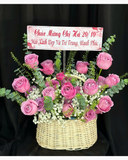  Giỏ Hoa Hồng Thắm - HG88 